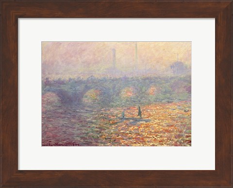 Framed Waterloo Bridge, 1900 Print