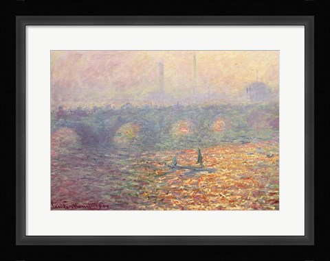 Framed Waterloo Bridge, 1900 Print