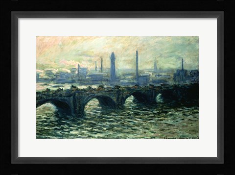 Framed Waterloo Bridge, 1902 Print