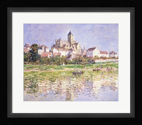 Framed Church at Vetheuil, 1880 Print