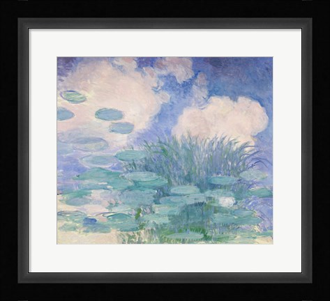 Framed Waterlilies, 1914-17 reflection Print
