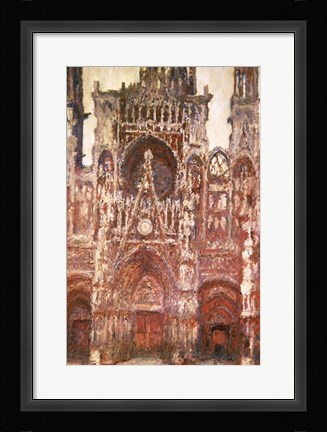 Framed Rouen Cathedral, evening, harmony in brown, 1894 Print