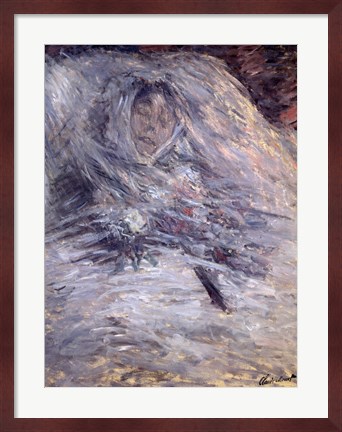 Framed Camille Monet on her Deathbed Print