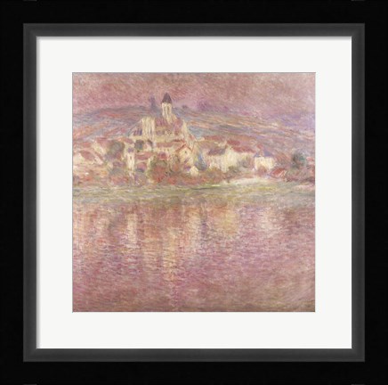 Framed Vetheuil, sunset, 1901 Print