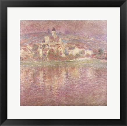 Framed Vetheuil, sunset, 1901 Print