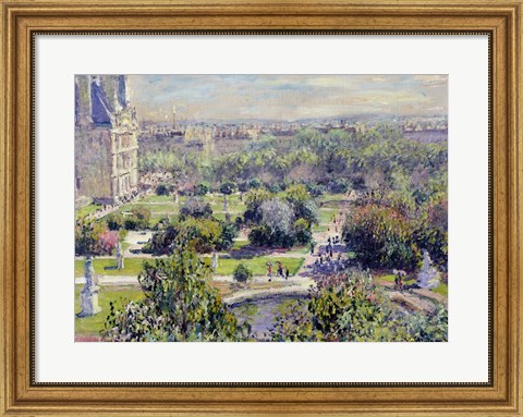 Framed View of the Tuileries Gardens, Paris, 1876 Print