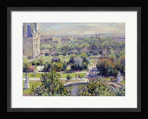 Framed View of the Tuileries Gardens, Paris, 1876 Print