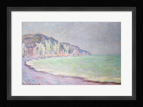 Framed Cliffs at Pourville, 1896 Print