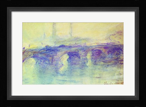 Framed Waterloo Bridge, c.1899 Print