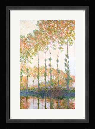Framed Poplars on the Banks of the Epte, Autumn, 1891 Print