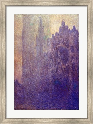 Framed Rouen Cathedral, Foggy Weather, 1894 Print