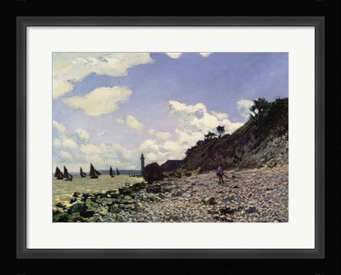Framed Beach at Honfleur, c.1867 Print