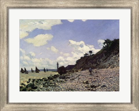 Framed Beach at Honfleur, c.1867 Print