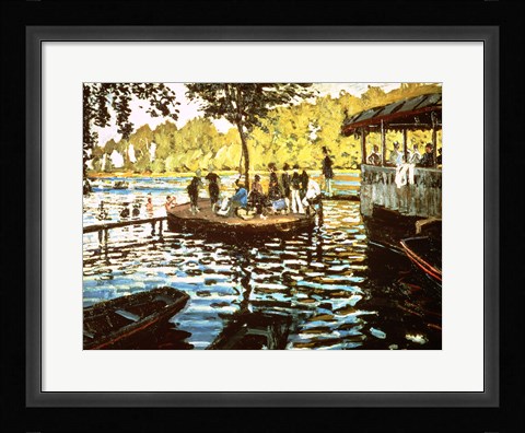 Framed La Grenouillere, 1869 Print