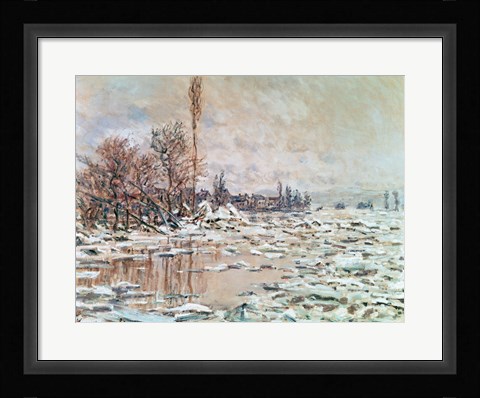 Framed Ice Breaking Up, 1880 Print