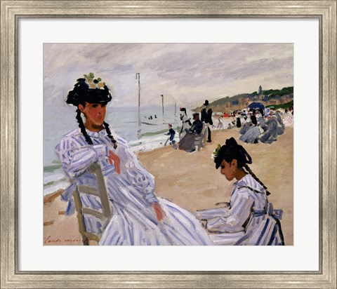 Framed On the Beach at Trouville Print