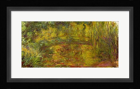 Framed Japanese Bridge, 1918 Print