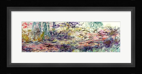 Framed Waterlilies, 1917-19 Print