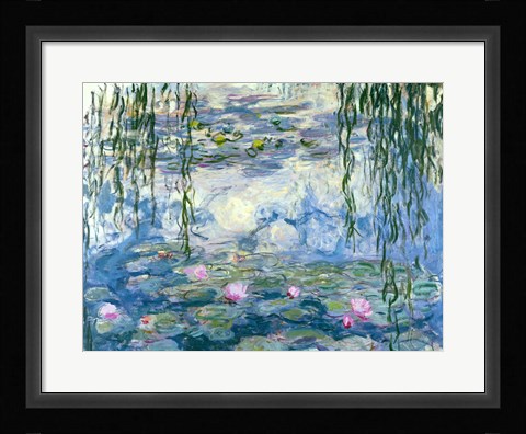 Framed Waterlilies, 1916-19 Print
