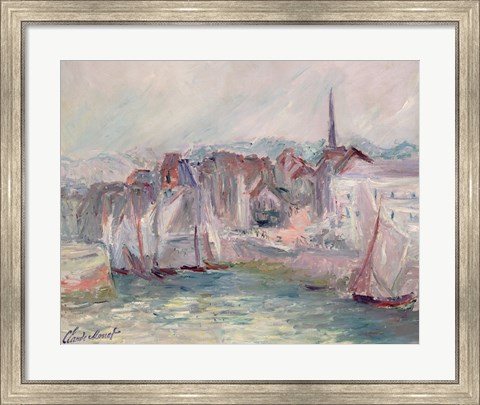 Framed Boats in the Port of Honfleur, 1917 Print