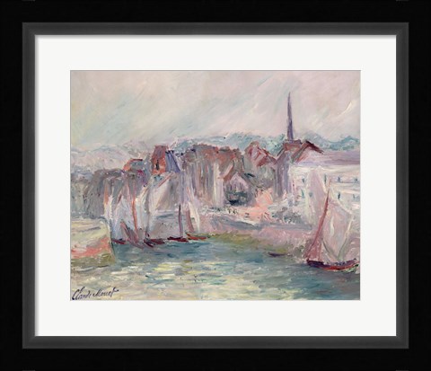 Framed Boats in the Port of Honfleur, 1917 Print