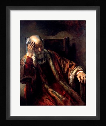 Framed Old Man in an Armchair Print