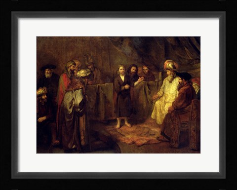 Framed Twelve Year Old Jesus in front of the Scribes Print