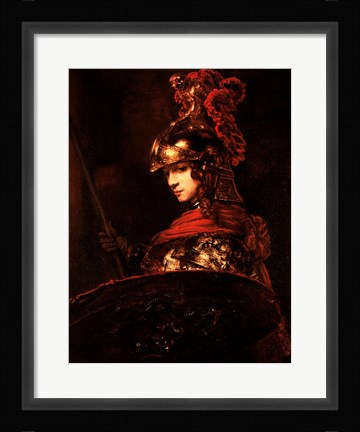 Framed Pallas Athena or, Armoured Figure Print