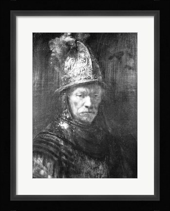 Framed Portrait of a Man with a Golden Helmet, 1648 Print