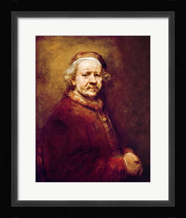 Framed Self Portrait in at the Age of 63, 1669 Print