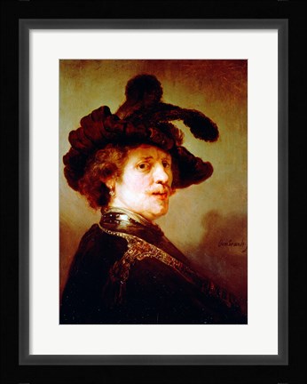 Framed Self Portrait in Fancy Dress, 1635 Print