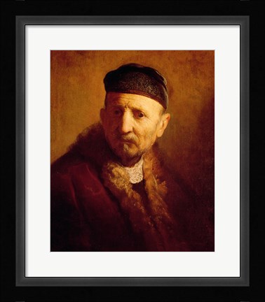 Framed Study of a Man's Head Print