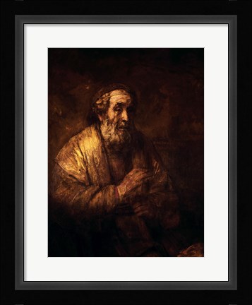 Framed Homer Dictating to a Clerk, 1663 Print