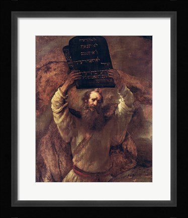 Framed Moses Smashing the Tablets of the Law, 1659 Print