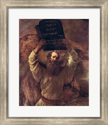 Framed Moses Smashing the Tablets of the Law, 1659 Print