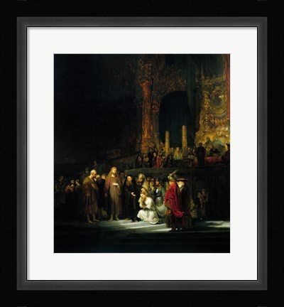 Framed Woman taken in Adultery, 1644 Print