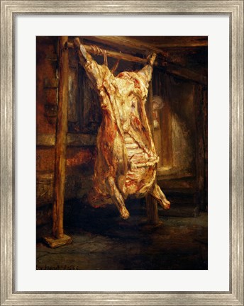 Framed Slaughtered Ox, 1655 Print