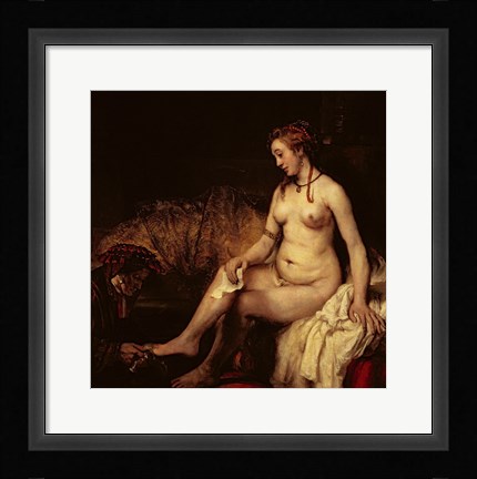 Framed Bathsheba Bathing, 1654 Print