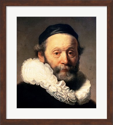 Framed Portrait of Johannes Uyttenbogaert Print