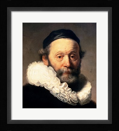 Framed Portrait of Johannes Uyttenbogaert Print