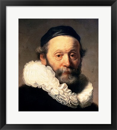 Framed Portrait of Johannes Uyttenbogaert Print