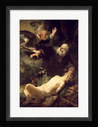 Framed Sacrifice of Abraham, 1635 Print