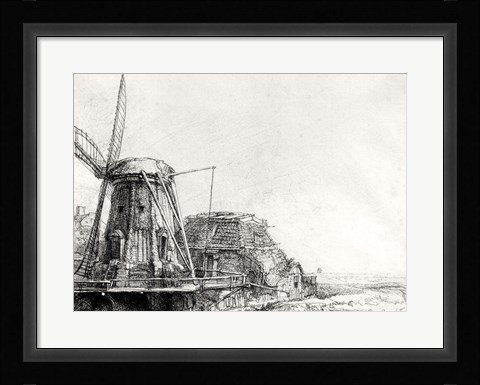 Framed Mill, 1641 Print
