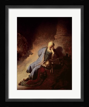 Framed Jeremiah mourning over the Destruction of Jerusalem Print