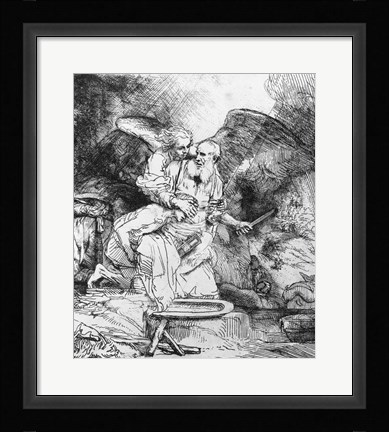 Framed Sacrifice of Abraham, 1645 Print