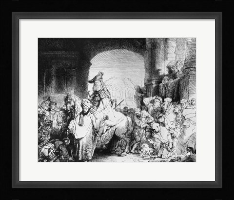 Framed Triumph of Mordecai, c.1640 Print