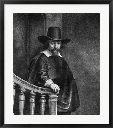 Framed Ephraim Bonus, known as &#39;The Jew with the Banister&#39; Print