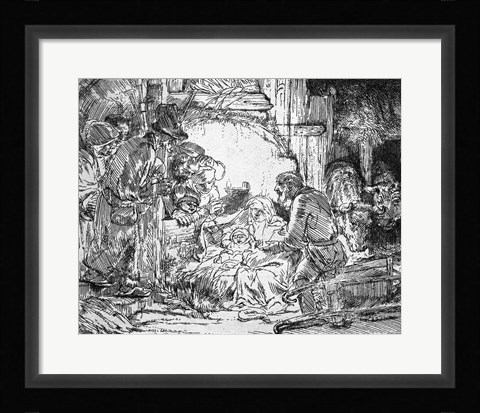 Framed Nativity, 1654 Print