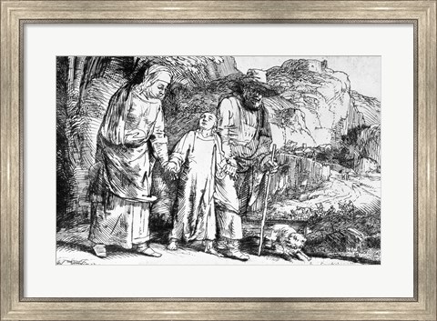 Framed Return from Egypt, or Jesus Christ Taken Back from the Temple, 1649 Print
