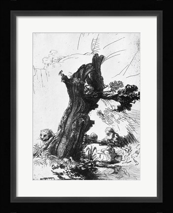 Framed St. Jerome Writing, 1648 Print